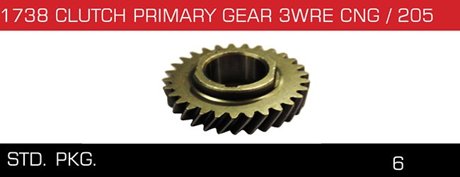 1738 CLUTCH PRIMARY GEAR 3WRE CNG 205